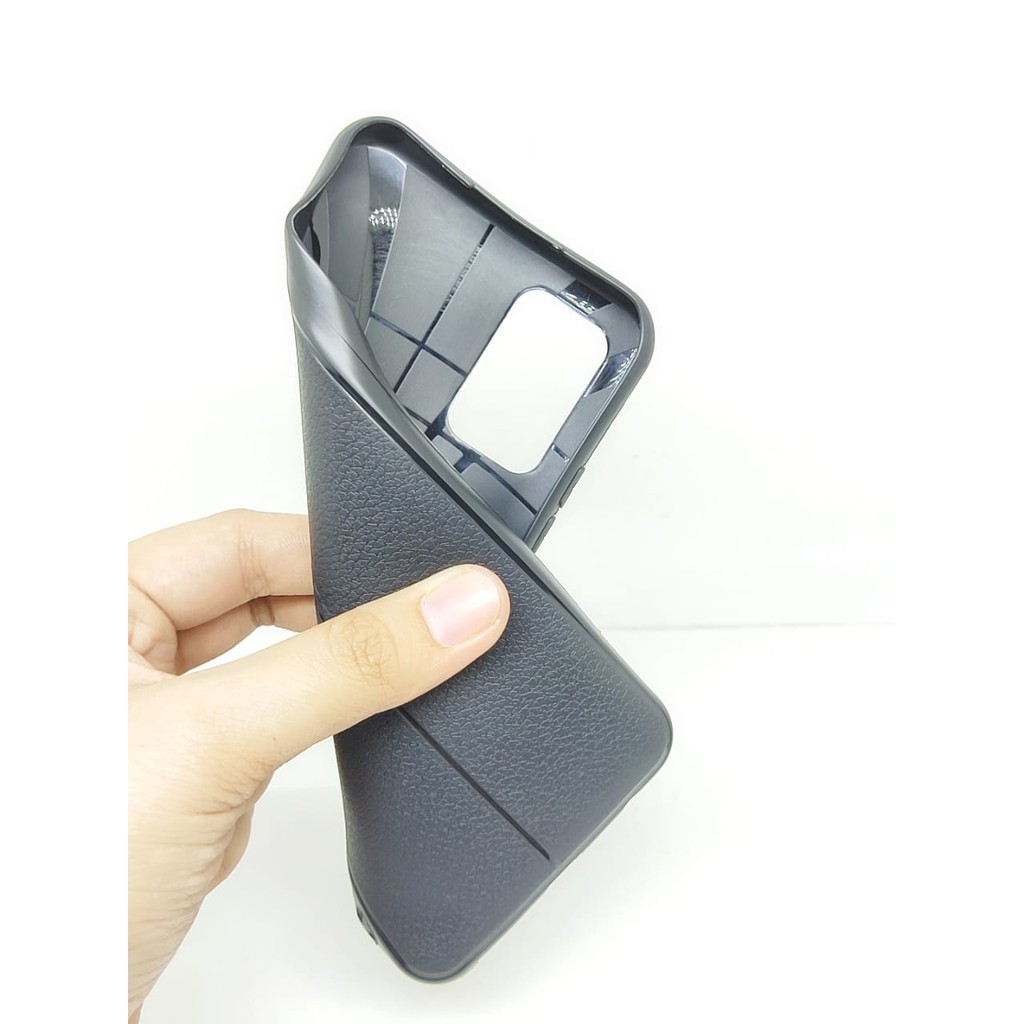 AutoFokus Samsung A02S A025F 6.5 inchi Leather Soft Case AUTOFOCUS Motif Kulit Jeruk