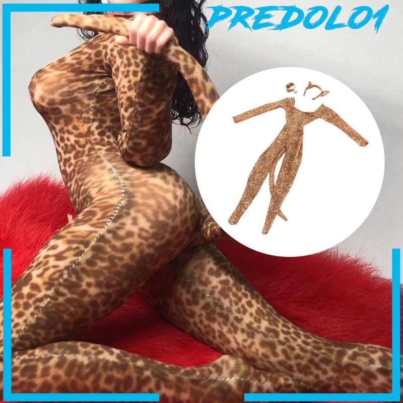 1/6 Woman Leopard Print Suit for 12'' Action Female Figure Doll Clothing