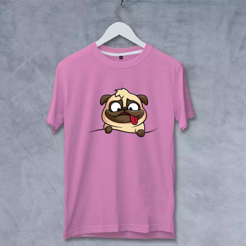 Kaos Atasan Dewasa Gambar Doggy TShirt Unisex Kaos Distro Baju Oblong Dewasa Pria Dan Wanita