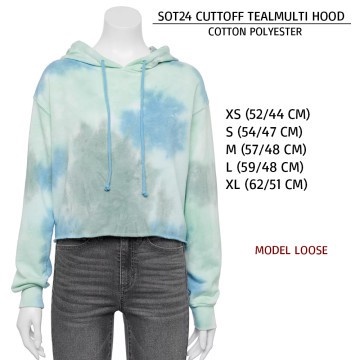 Sweater Hoodie Wanita Tie dye (SOT24 CUTOFF HOOD)-3