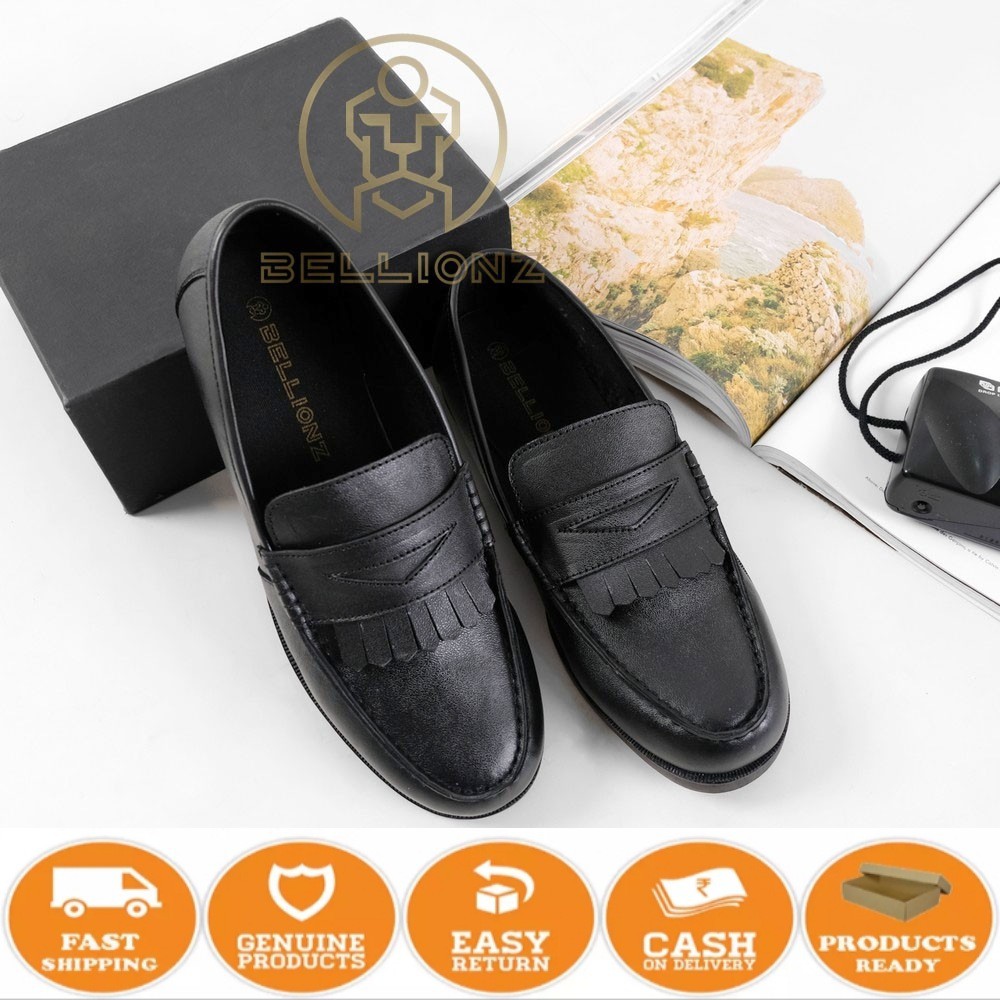 Sepatu Kulit Pria Cowok Kulit Sapi Asli Sepatu Santai Kerja Kantor Dinas Resmi COD Casual