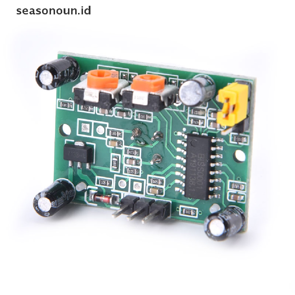 Hc-sr501 Modul Sensor Detektor Gerak PIR Inframerah IR Pyroelektrik Adjustable