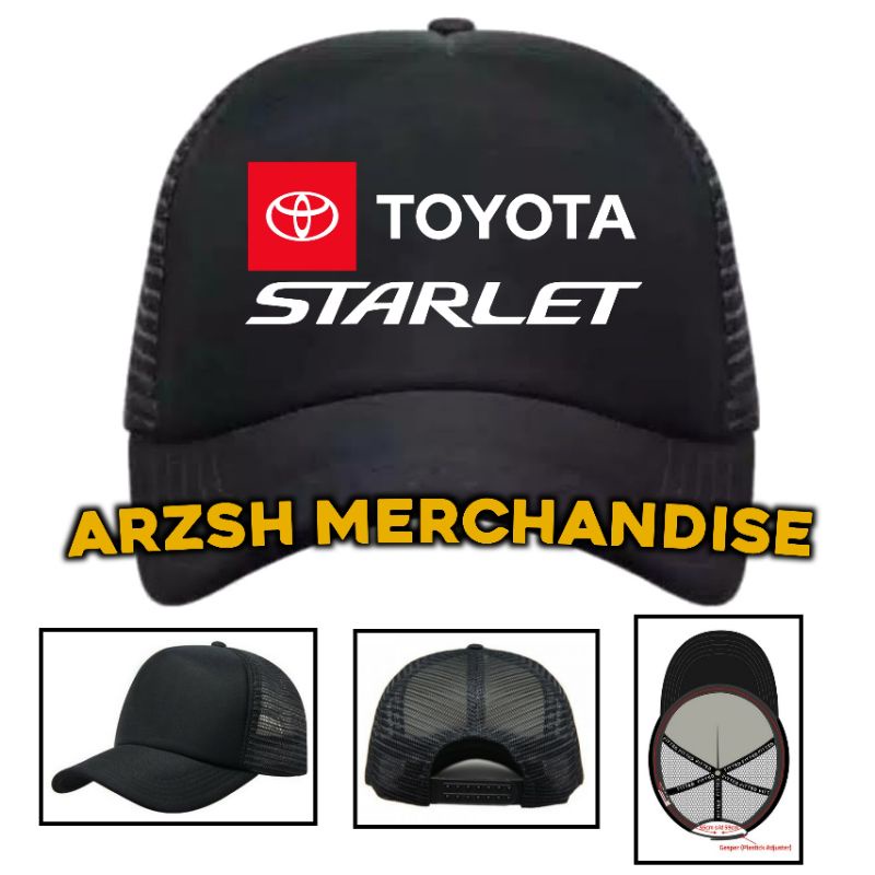 Topi Racing Toyota Starlet Trucker - Topi Trucker Jaring Toyota Starlet