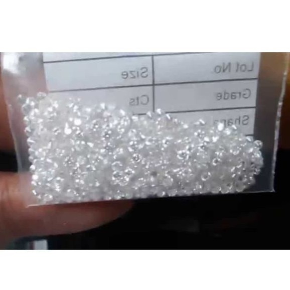 GARANSI BERLIAN ASLI Natural Diamond Eropa Putih Tabur 3 mm Gugur 10 0.10 Carat Karat Bukan Banjar