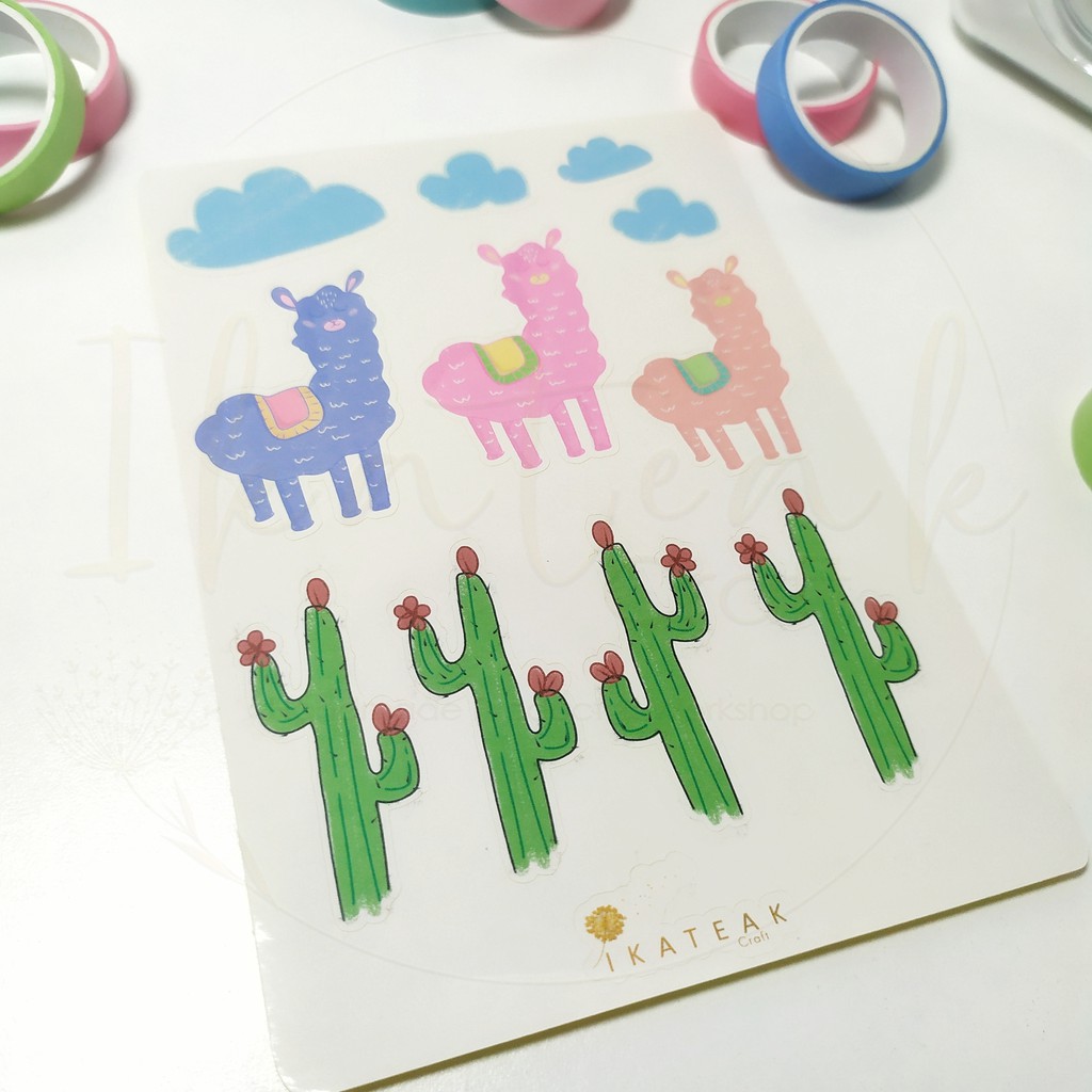 

Sticker hewan Llama IK-033 Aesthetic untuk Journal, Book Planner, dll