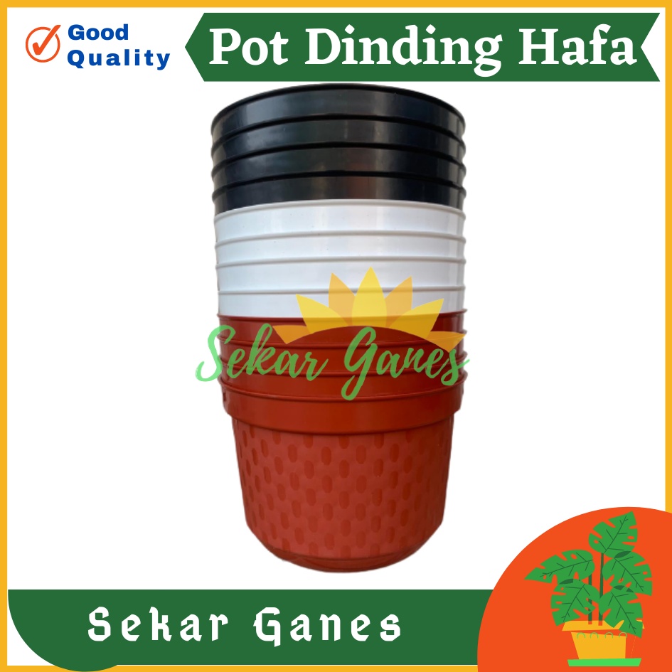 TERMURAH Pot Dinding Cantol Hafa 20 Cm Putih Hitam Merah Bata Coklat Pot Dinding Tempel Dekorasi Panjang Aesthetic Besar Kecil Pager Balkon Pagar Unik  Pot Tembok - Tanaman Bunga Hias Dinding Tempel Bibit Plastik TB Flower 22 23 25 27 28 30