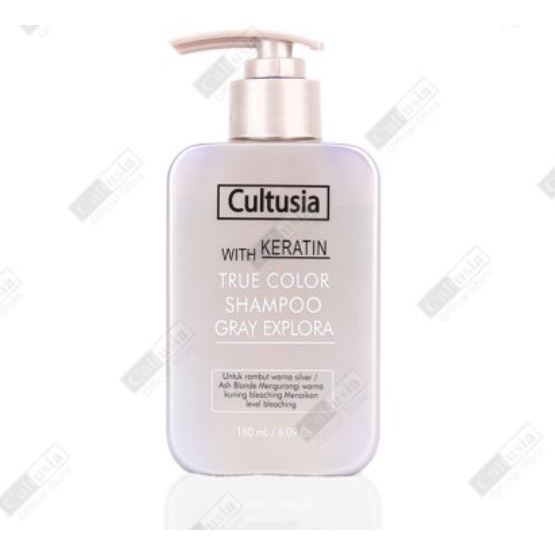 [BPOM] Cultusia True Color Shampo Grey Explora 180 ML 100%Ori With Keratin Gray 180ml Shampoo Sampo 