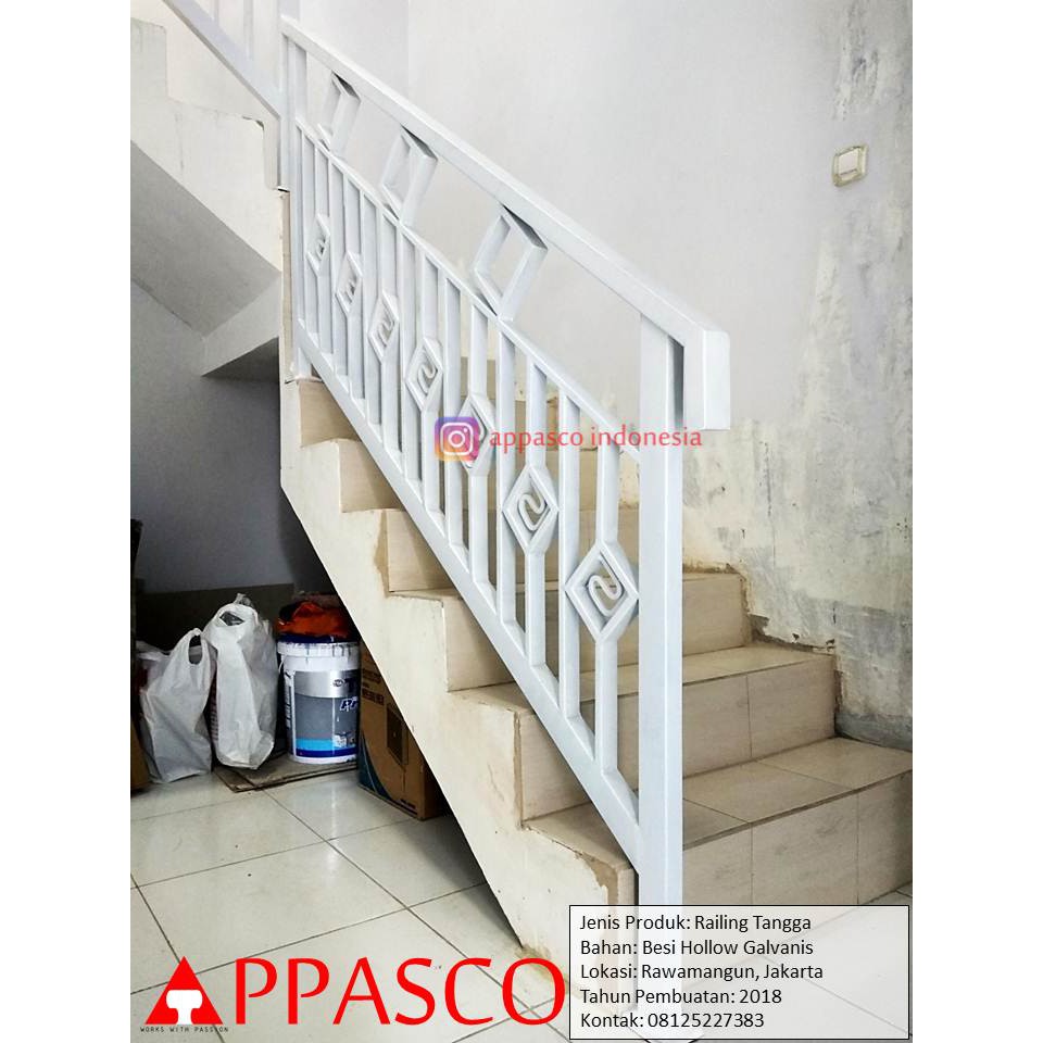 Railing Tangga Model Minimalis Modern Besi Galvanis Di Rawamangun Shopee Indonesia