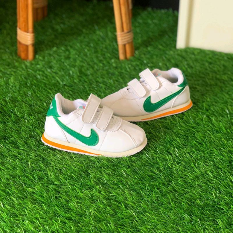 SEPATU ANAK NIKE CORTEZ | WHITE - GREEN