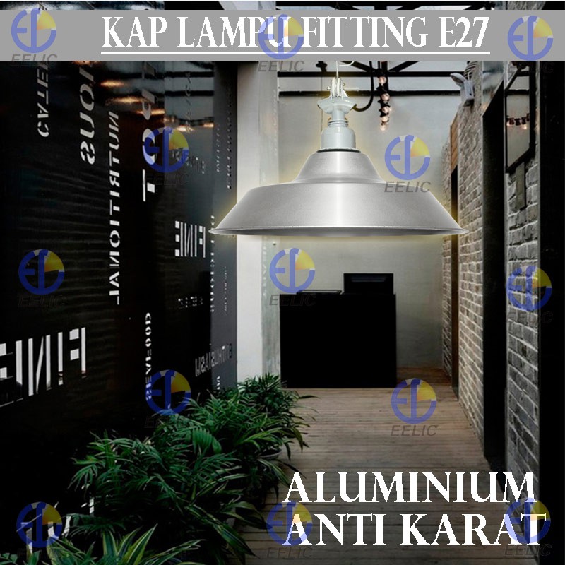 Eelic Sa-E27St Kap Lampu Bentuk Bulat Kap Lampu Outdoor Kap Lampu Jalan Aluminium Dan Fiting Tbk