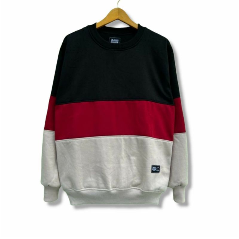 Bayar Di Tempat(COD) Sweater Crewneck Kombinasi Murah Terlaris Hight Quality Distro