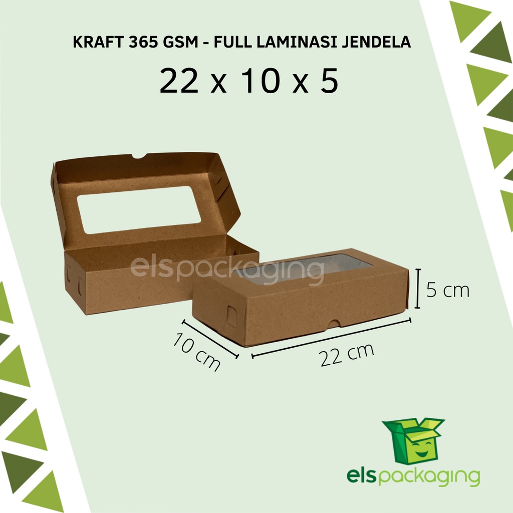 

Dus Kraft Dus Brownies Box Brownies Dus Sate Box Bolen Dus Laminasi Jendela 22x10x5