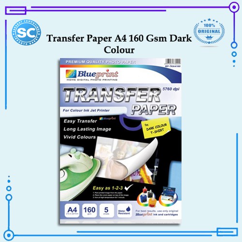 

Transfer Paper A4 160 Gsm Dark Colour