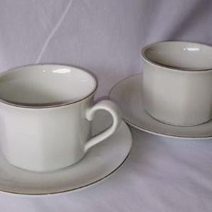 CANGKIR SANGO SEGI DELAPAN POLOS / LIS GOLD /SET