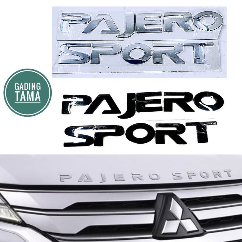 Stiker Emblem PAJERO SPORT Kap Mesin Bahan ABS