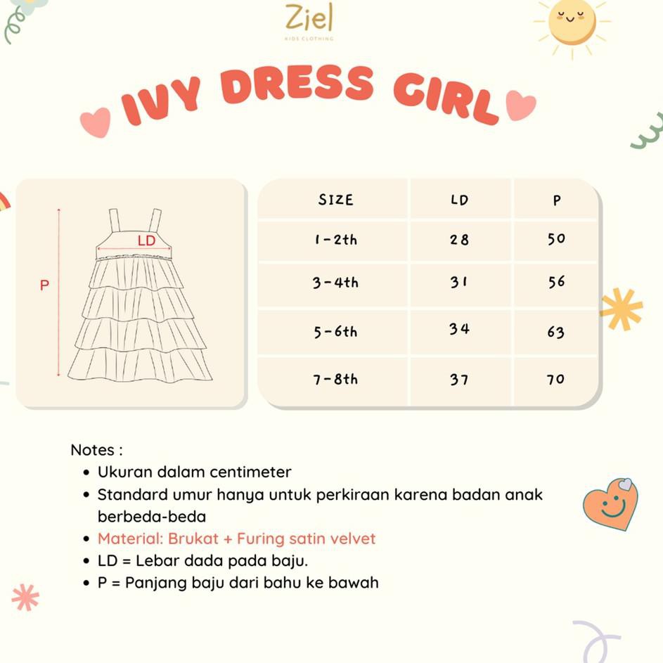 R5P5 Ziel Kids - Ivy Dress Ready Stock