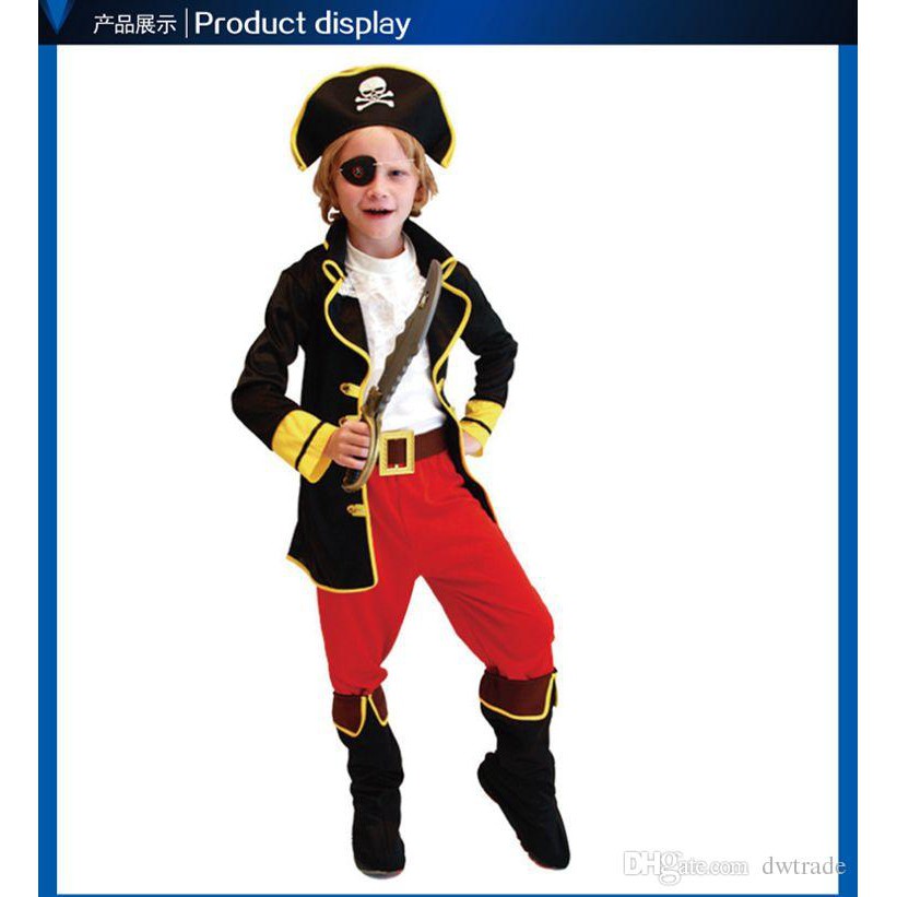 Halloween Boy Pirate Costume/ Kostum Bajak Laut Anak Laki