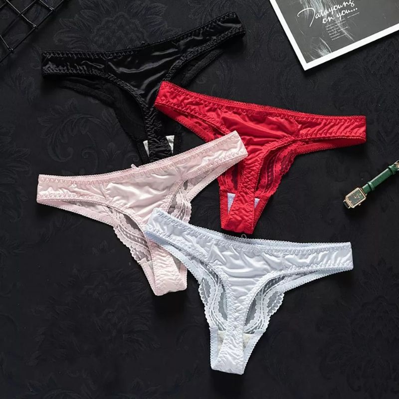 cd perempuan model thong berbahan satin