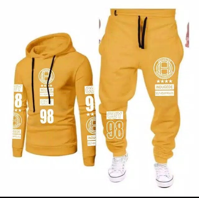 N_S Stelan 1Set Sweater Hoodie Panjang+Celana Jogger Panjang Cby_98