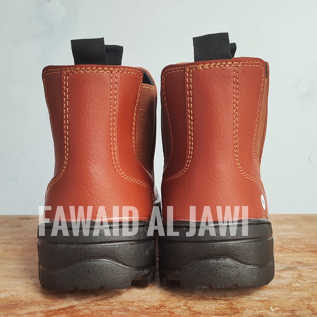 Sepatu Safety Boot King Shoes Stell Toe Kerja Pabrik Slip On Elastis Terbaru Murah Anti Licin