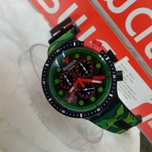 SWATCH SB02B409 ESCAPEJUNGLE JAM TANGAN PRIA ORIGINAL ORI