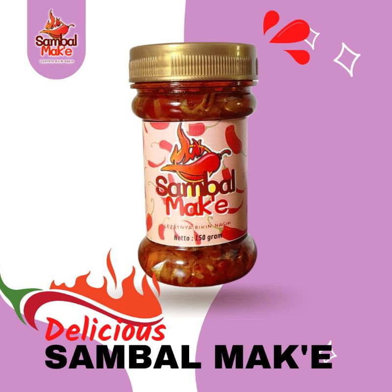 

Dapur Mak'e Sambal Teri Medan Sambel Teri Medan 150 Gram