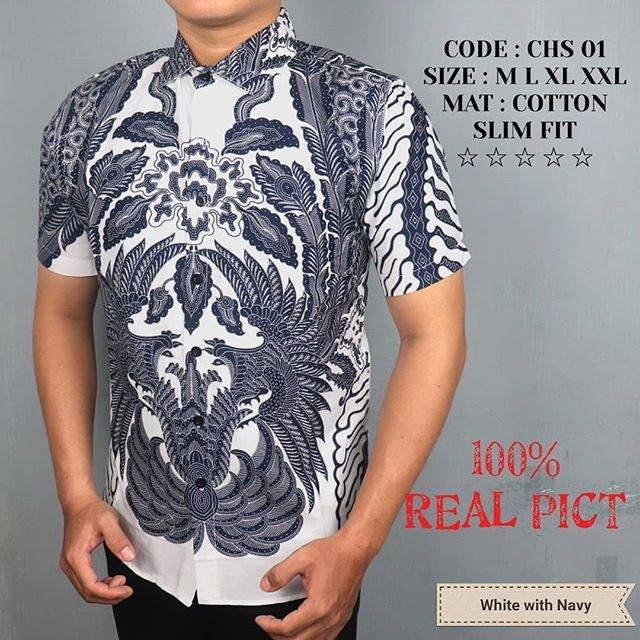 MEN SALE BAJU BATIK KEMEJA PRIA SLIM FIT MODERN CEVASH SLIMFIT CHS01