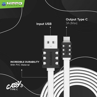 Jual HIPPO KABEL DATA CABY 3 TYPE C 100CM USB KABEL DATA TYPE C 1M