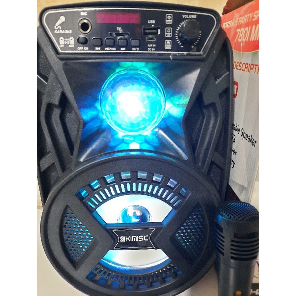 SPEAKER BLUETOOTH KIMISO 6'5 INCH QS-3603 PLUS MIC KARAOKE X-BASS