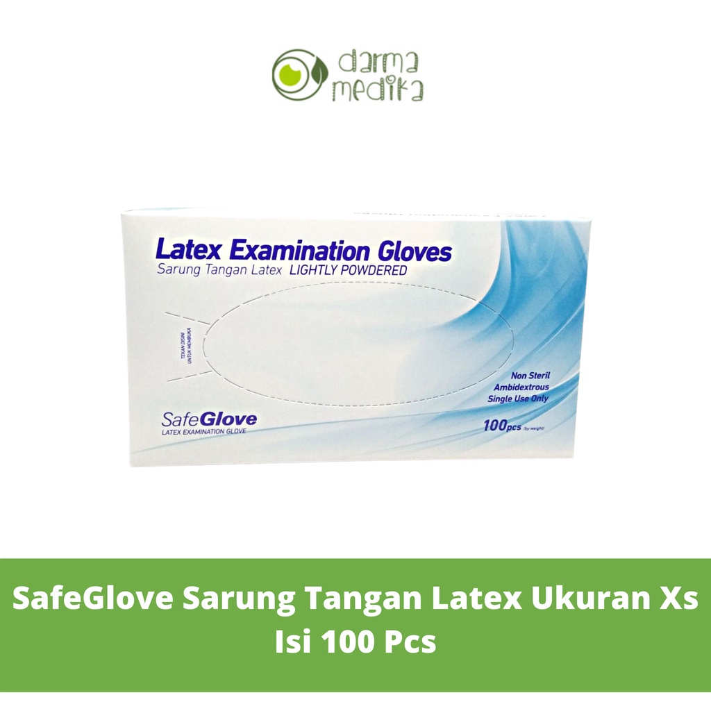 Sarung Tangan Karet Latex Exam Safeglove - XS