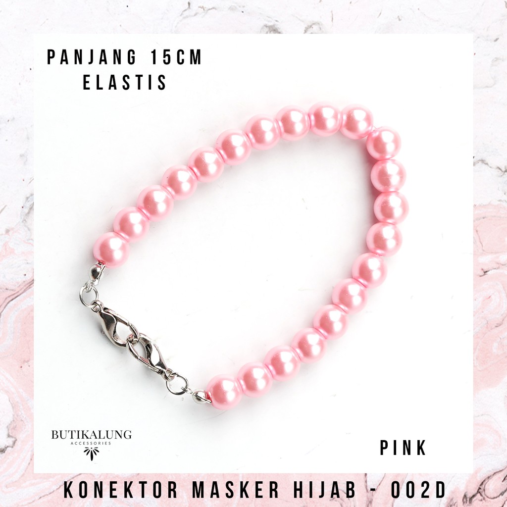 Konektor Masker Hijab Kancing Tali Pengait Masker Jilbab Pengikat Masker 002 - 15 Cm