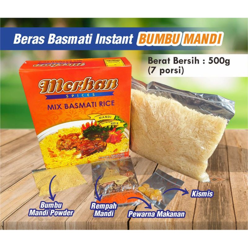 

Beras Basmati 4 Varian. Kabsah, Mandi, Biryani, Kebuli