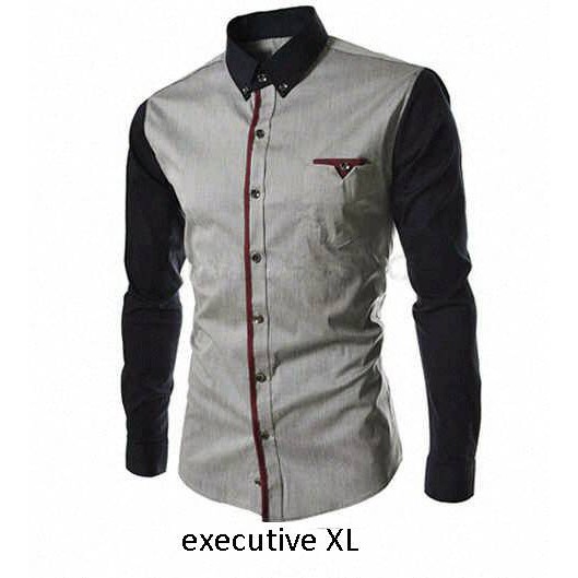 kemeja pria executive silver XL