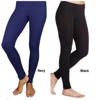 Legging Polos Hitam Wanita Jersey Premium