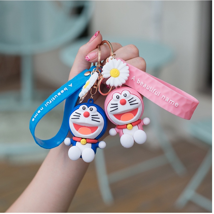 Gantungan Kunci Motif Karakter Kartun Lucu PVC Karet Souvenir Lucu