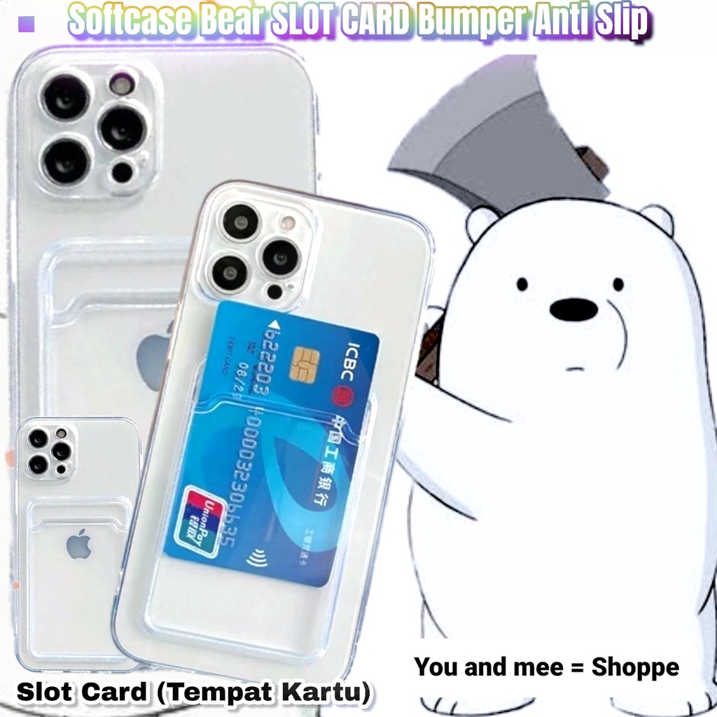 Softcase SLOT Card XIAOMI Redmi 10 10-2022 10A 10C Redmi A1 9 9A 9C 9T 9i 8 8A 8APRO 7 7A 6 6A 6Pro 5 5+ Mi A2-Lite Soft Case Clear Bening Glossy Silicone Silikon SLIP Kartu-Tempat ACCESS-Akses-Name Tag Anti Fall Bumper Air Bag KNOCK HD plus Pro A C T i