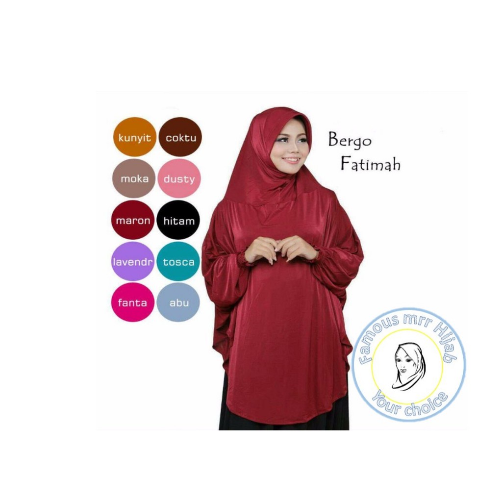 Hijab Jilbab Fatimah Bergo Lengan Jersey Hijab Jilbab Fatimah Bergo Lengan Jersey