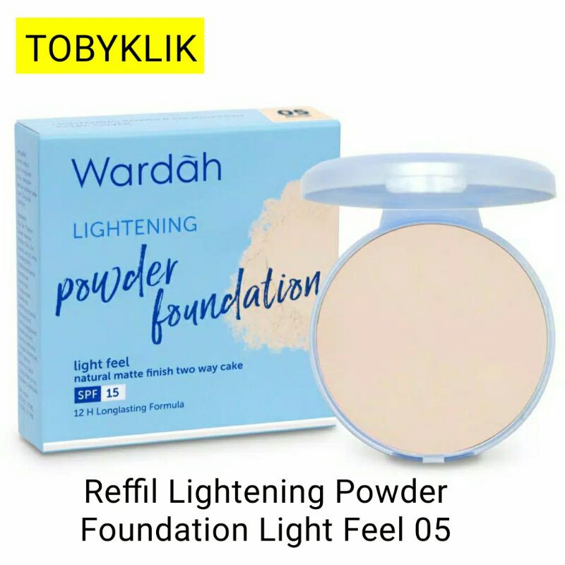 Wardah bedak isi ulang Wardah refill Lightening Powder Foundation Light Feel 12 g