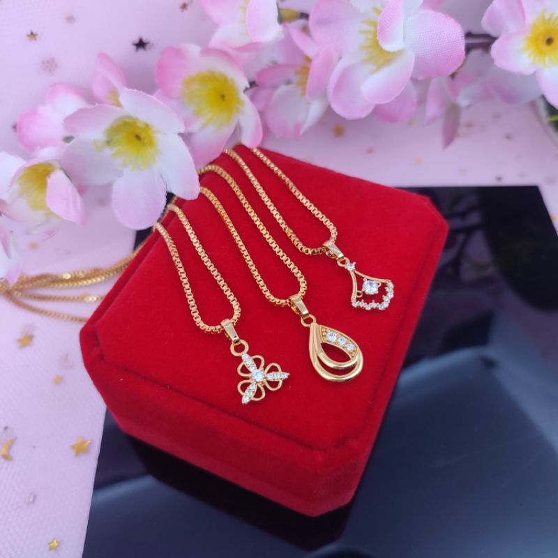 Kalung Wanita dewasa lapis emas 24k anti karat Panjang Terbaru COD