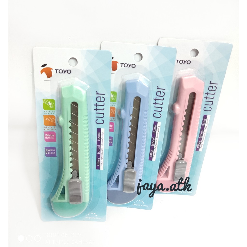 

CUTTER PISAU BESAR KATER L-500 WARNA WARNI PASTEL 130L TOYO KUALITAS BAGUS