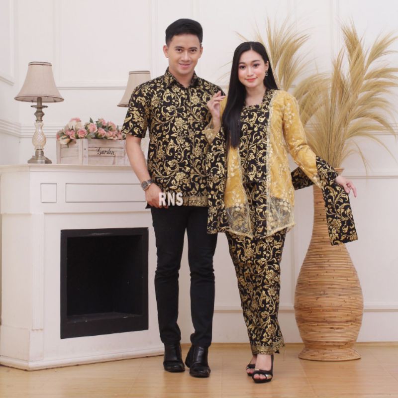 BAJU COUPLE BROKAT SELENDANG MODERN