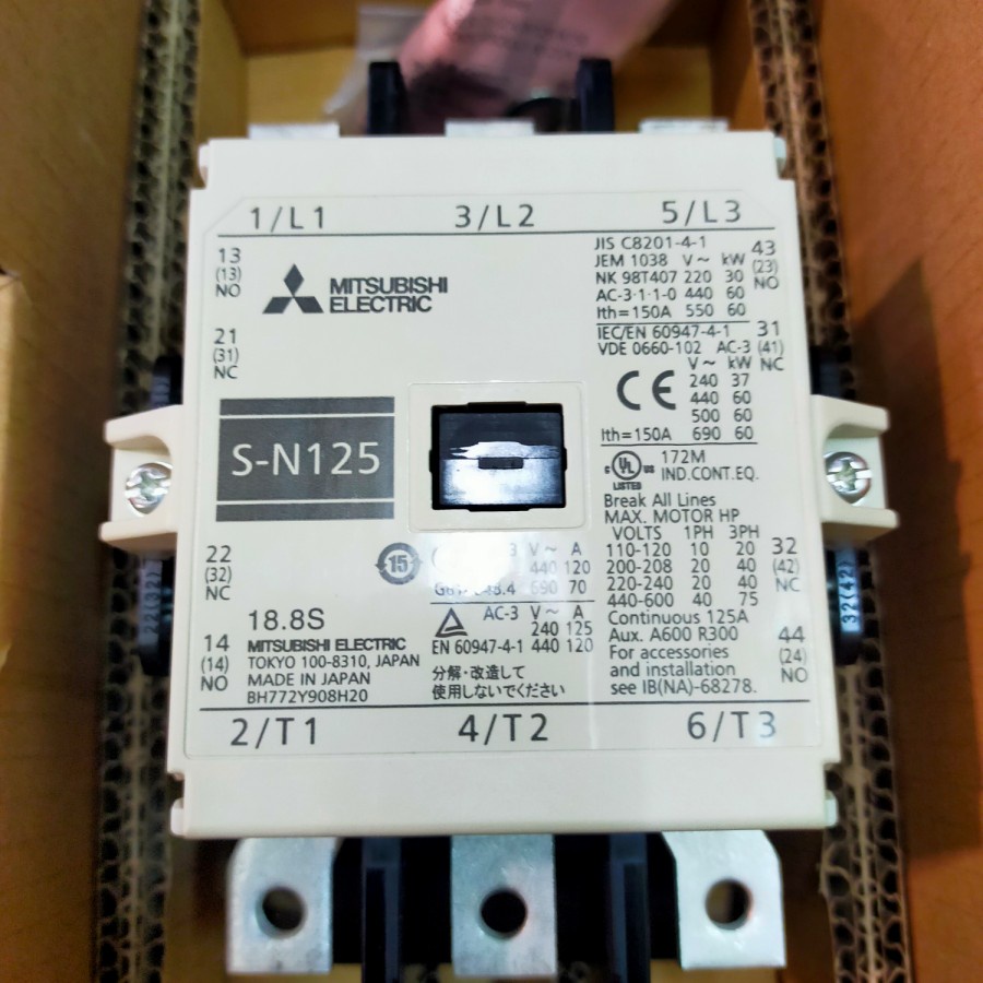 magnetic contractor mitsubishi sn 125