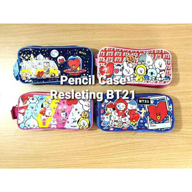 

PC001 Pencil Case Tempat Pensil BTS BT21 Kain Resleting Murah