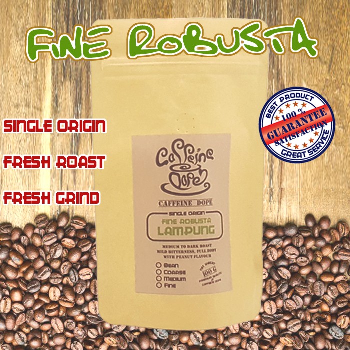 

Kopi Robusta Lampung 100 Gr -Fine Robusta- Bean/Biji & Ground/Bubuk