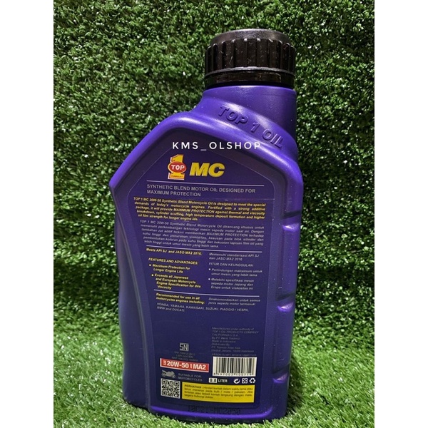 OLI TOP 1 MC 4T 20W-50 800 ml Oli Mesin TOP 1 MC 0,8 Liter ( Asli)