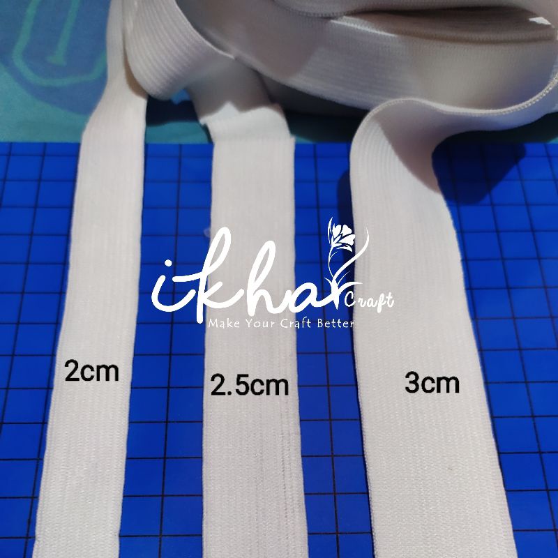 5 meter Karet Koloran 1,7cm - 3cm/Karet Celana/Karet Pinggang