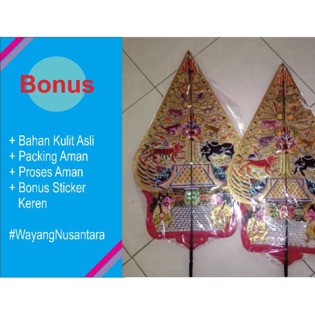 ( BISA COD ) TERMURAH JUMBO WAYANG KULIT GUNUNGAN / KAYON 80 CM