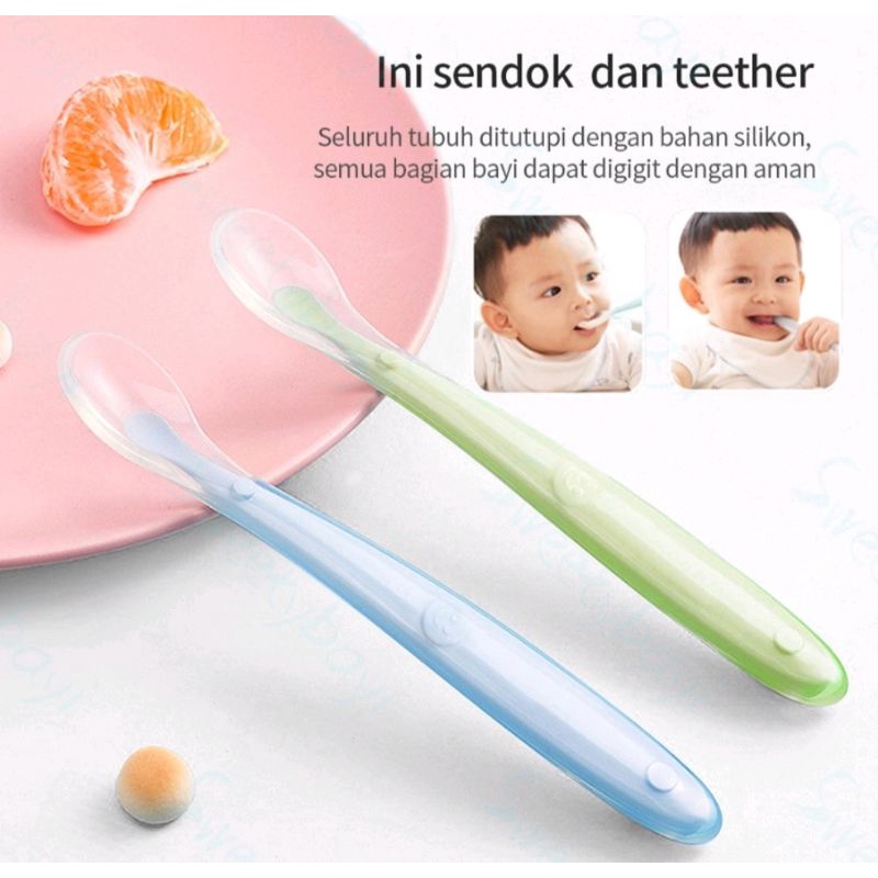 SENDOK BAYI SILIKON LEMBUT SAFETY BABY SPOON