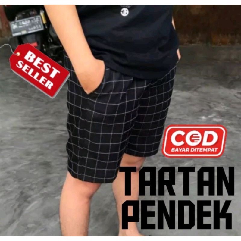 Celana Pendek Pria Tartan Kotak-kotak kekinian Terlaris