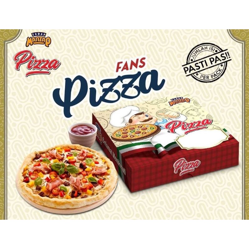 

per 10 pcs ukuran 22x22x5 Dus pizza / box pizza sedap mantap